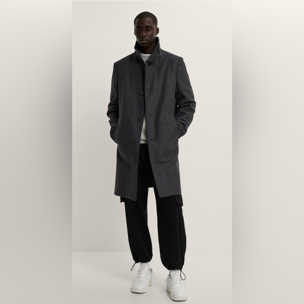 ZARA Men’s SHAWL COLLAR COAT Size SMALL New!